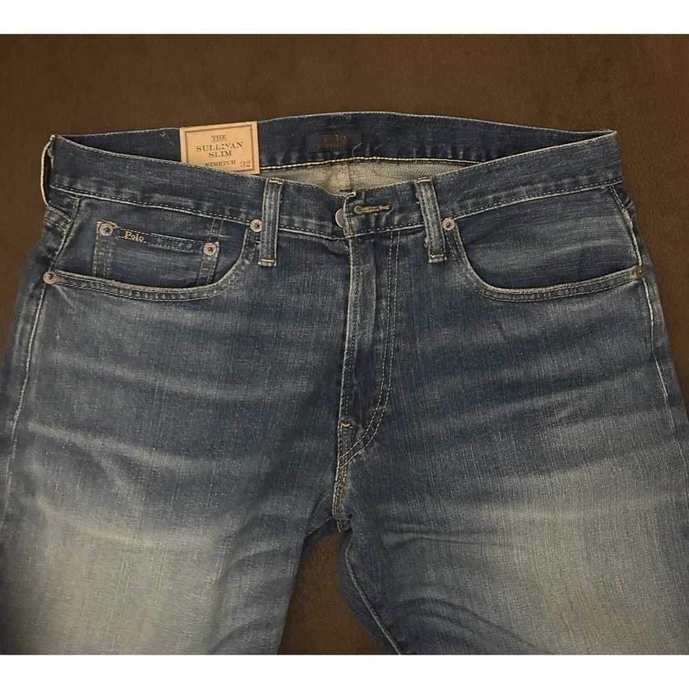 Polo Ralph Lauren Sullivan Slim Jeans Mens 33X32 Blue Stretch Denim